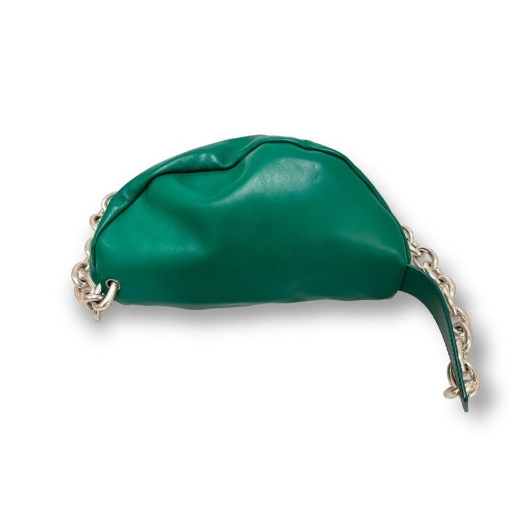 Dumpling Chain Shoulder Bag Green Silver - Picture 7 of 8